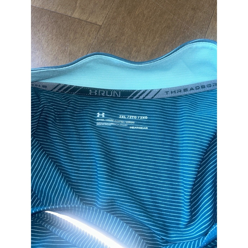 Under Armour UA 1/4 Zip Shirt Mens Pullover Top Run Threadborne 2XL Fitted - Picture 5 of 8